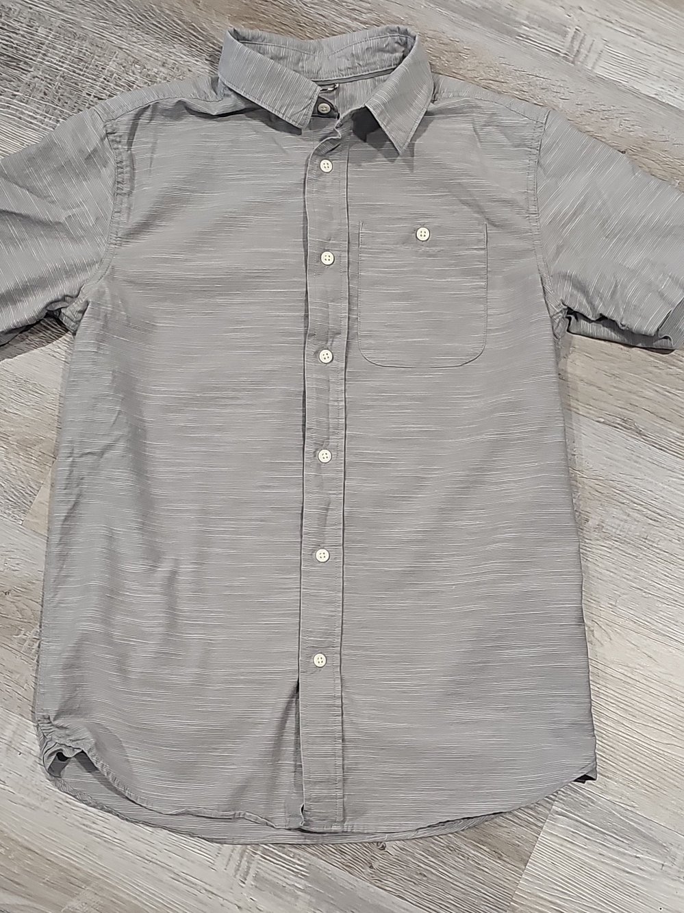 The North Face Gray Striped Cotton Shirt Size Small